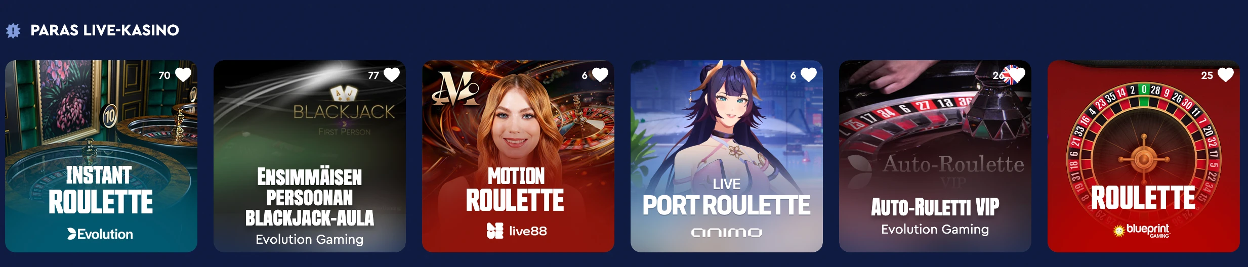 Celsius Casino live games